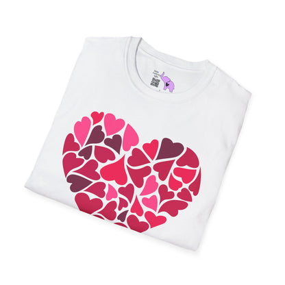 Hearts Within A Heart Adult Unisex Tshirt