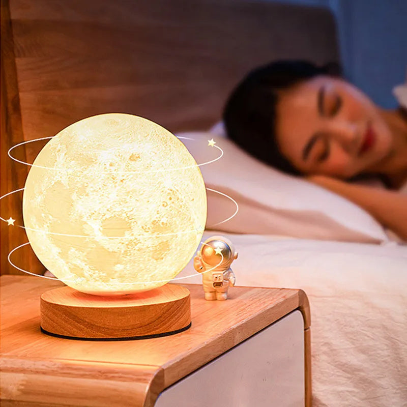 Levitating Moon Color-Changing Lamp Touch Control