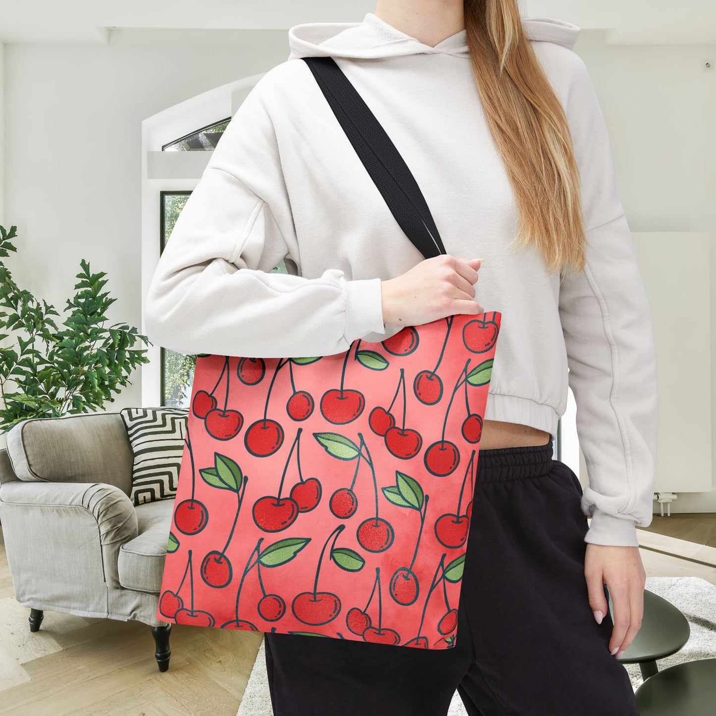 Cherry Bombshell Canvas Tote Bag