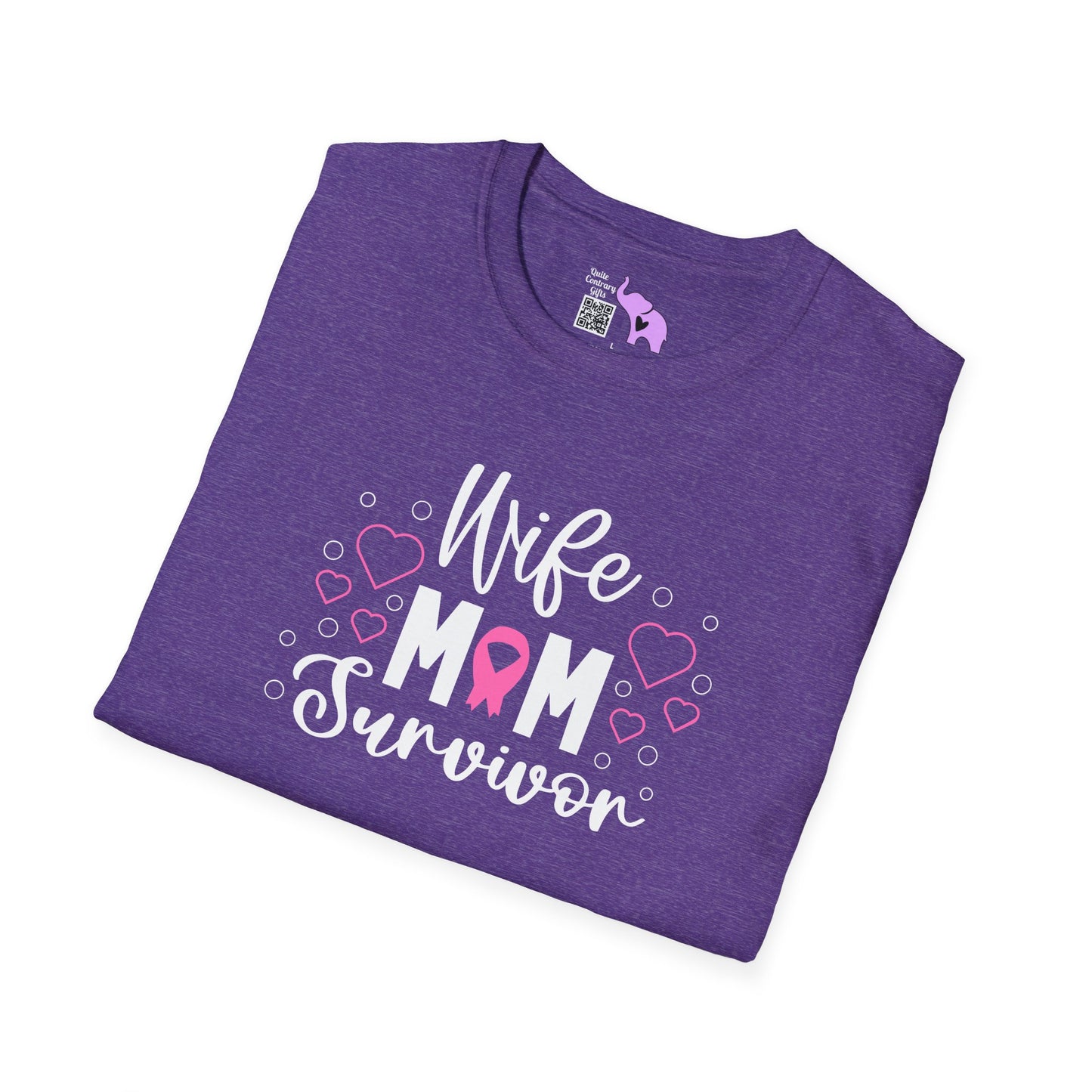 Wife Mom Survivor Adult T-shirt