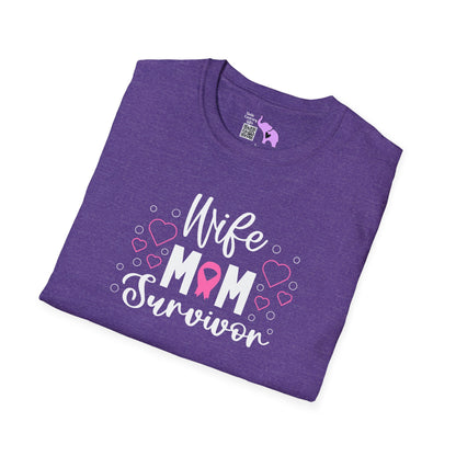 Wife Mom Survivor Adult T-shirt