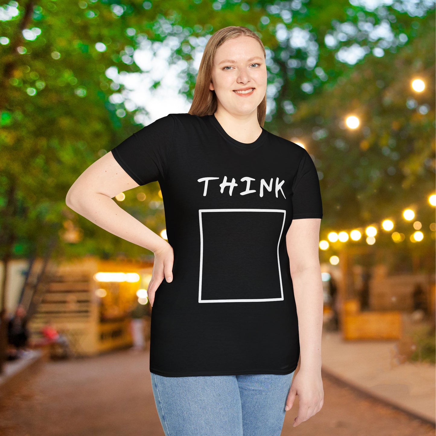 THINK (Outside the Box) Adult T-shirt