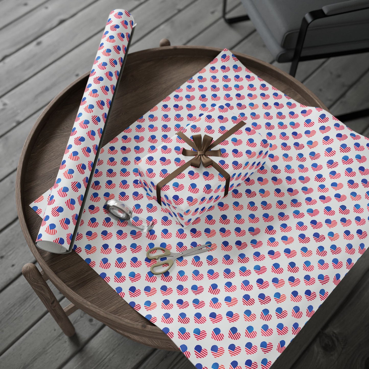 Hearts of Freedom Wrapping Paper