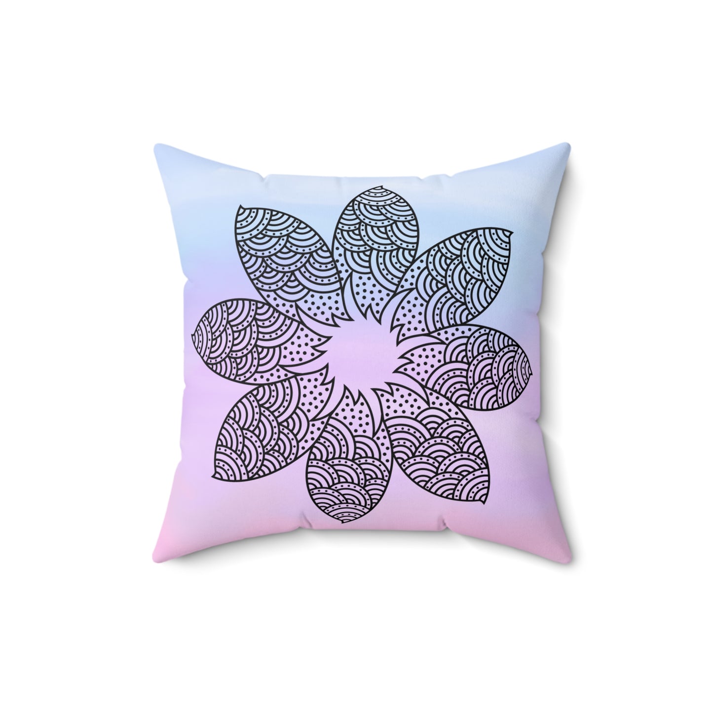 Serene Bloom Throw Pillow