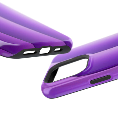 Purple Gradient Stripes MagSafe® Compatible Tough Case for iPhone