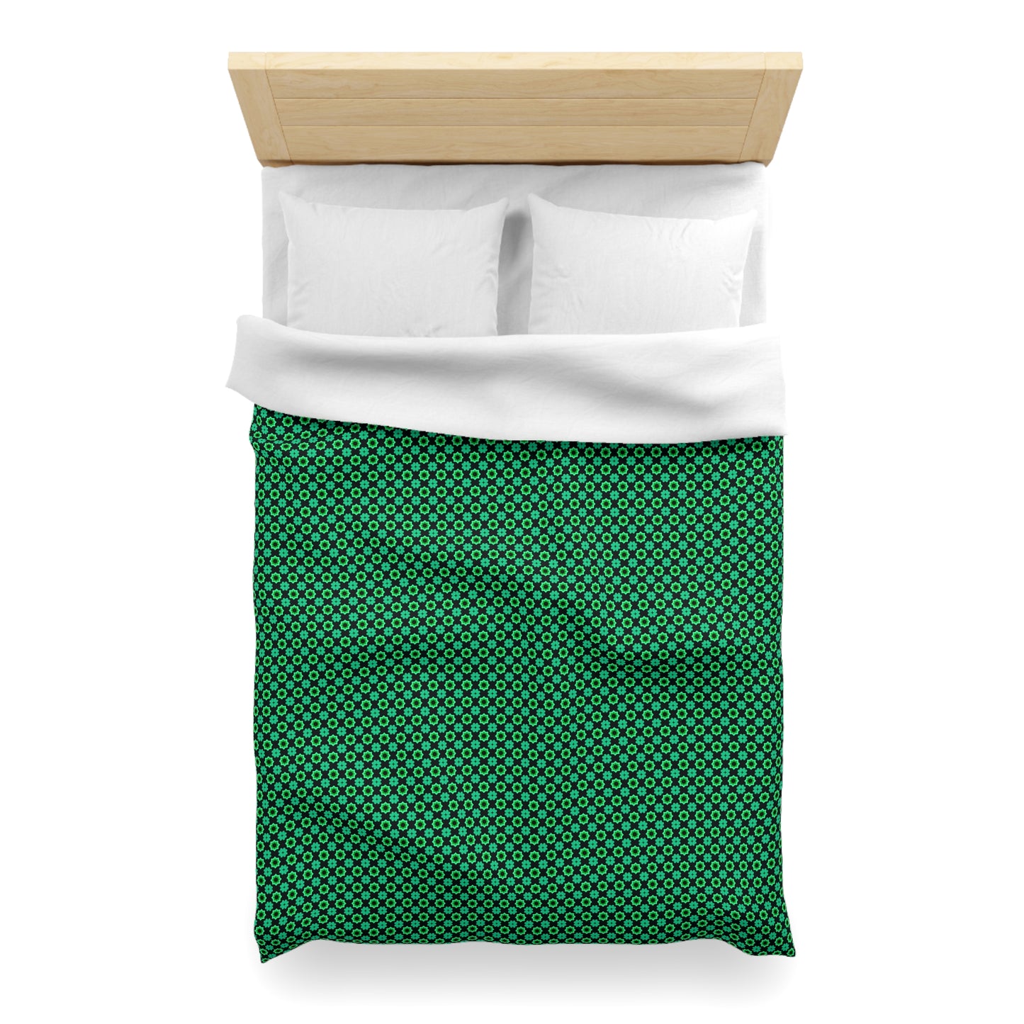 Clover Bloom Burst Microfiber Duvet Cover