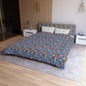 Color Pop Leather Hearts Microfiber Duvet Cover