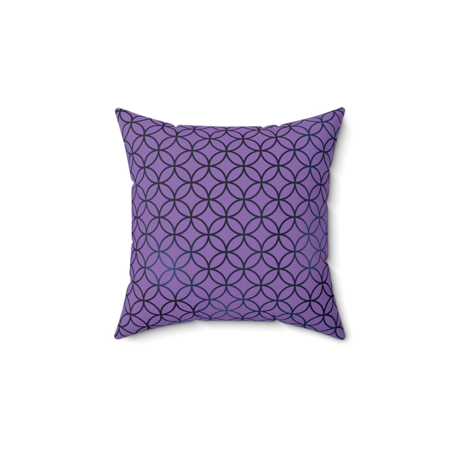 Geometric Circles & Diamonds Throw Pillow