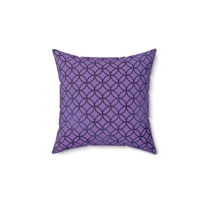 Geometric Circles & Diamonds Throw Pillow