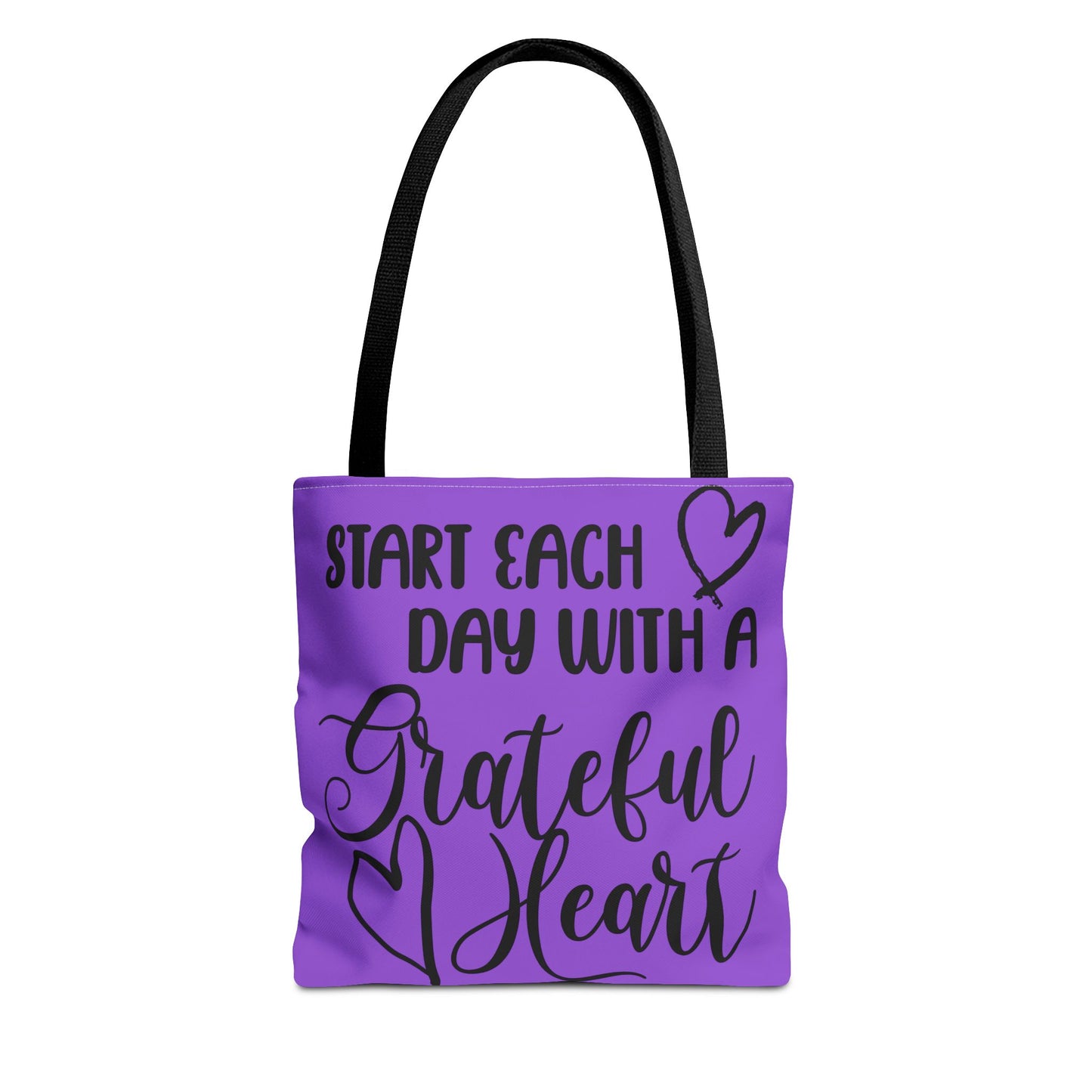 Start Each Day With A Grateful Heart Canvas Tote Bag