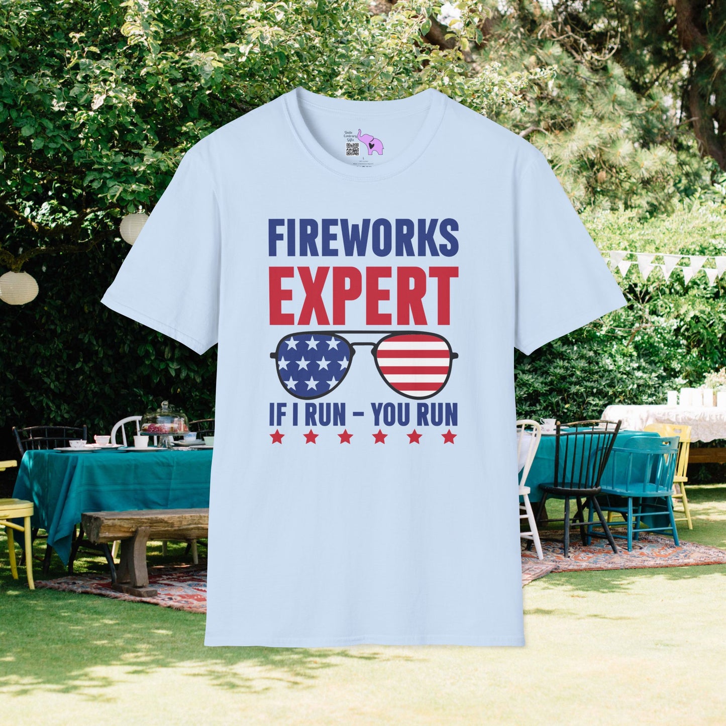 Fireworks Expert If I Run You Run T-shirt