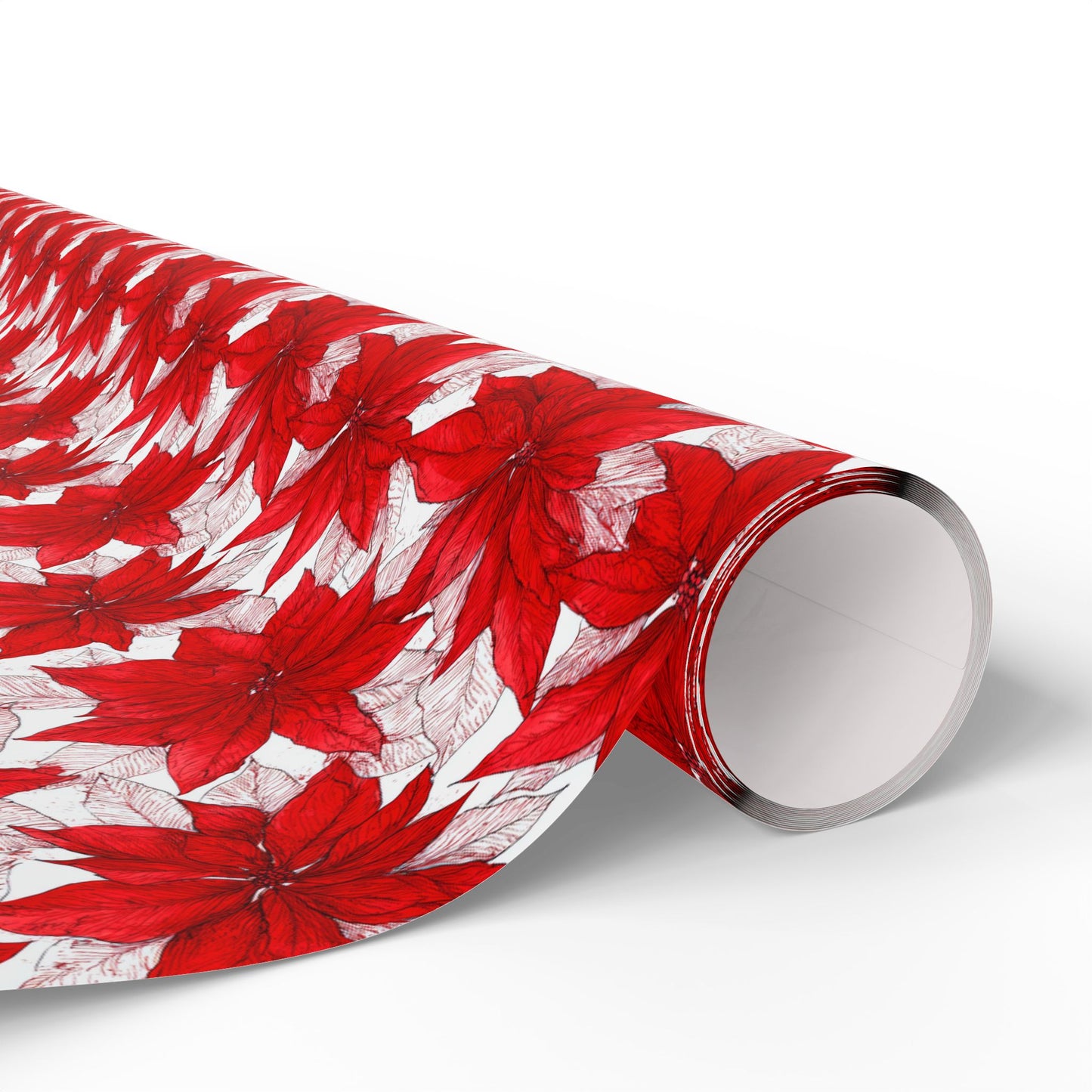 Christmas Blossom Sketch Wrapping Paper