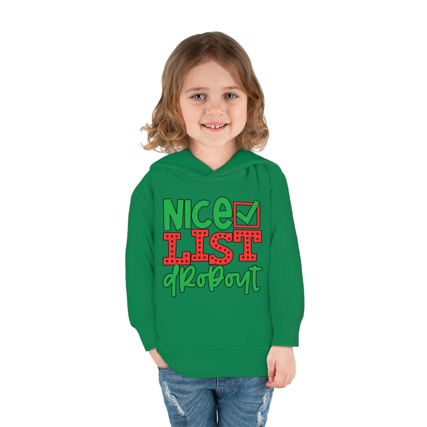 Nice List Dropout Toddler Pullover Fleece Hoodie