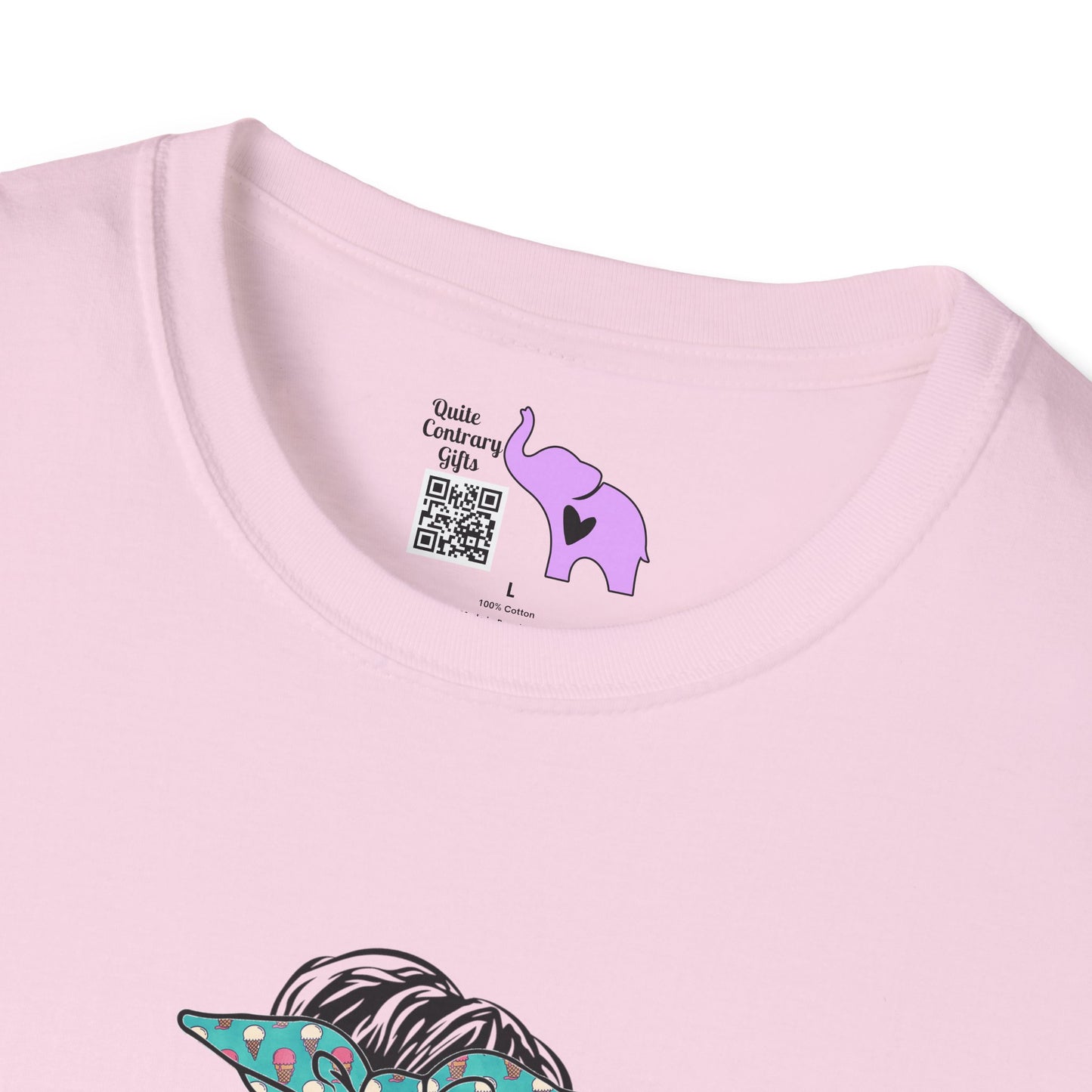 Mom (Teal/Pink Cheetah Print) Adult T-shirt