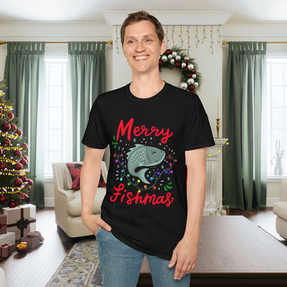 Merry Fishmas (Fish) Adult T-shirt