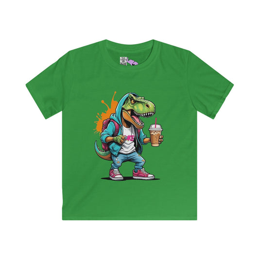 Dinosaur w/Drink Youth Softstyle Tee
