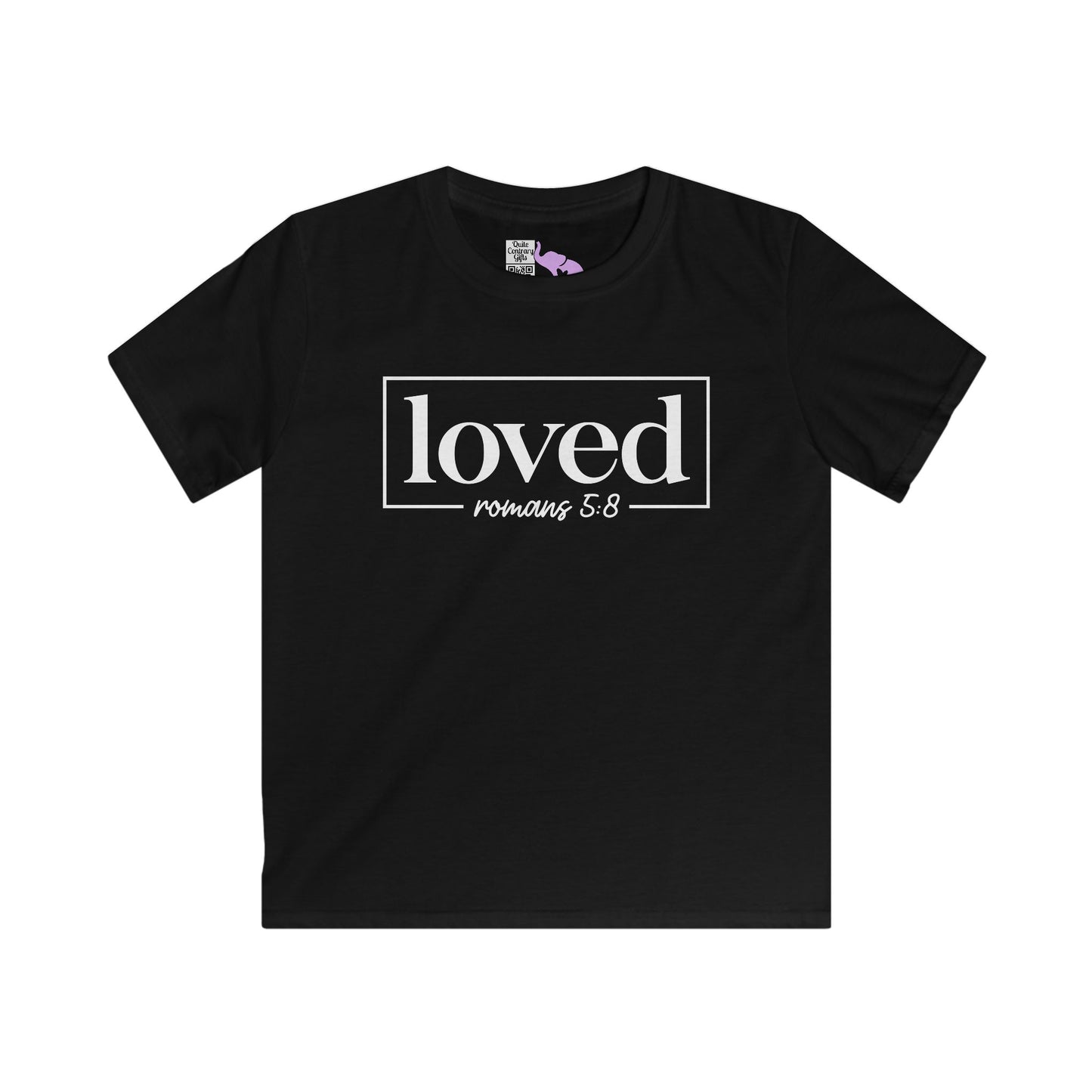 Loved Romans 5:8 Youth Softstyle Tee
