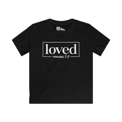 Loved Romans 5:8 Youth Softstyle Tee