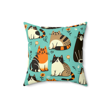 Whimsy Whiskers Throw Pillow
