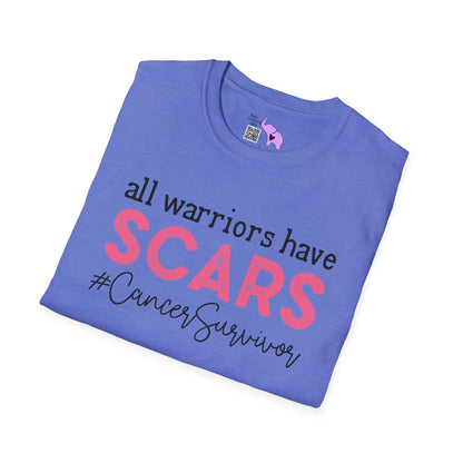 All Warriors Have Scars #CancerSurvivor Adult T-shirt