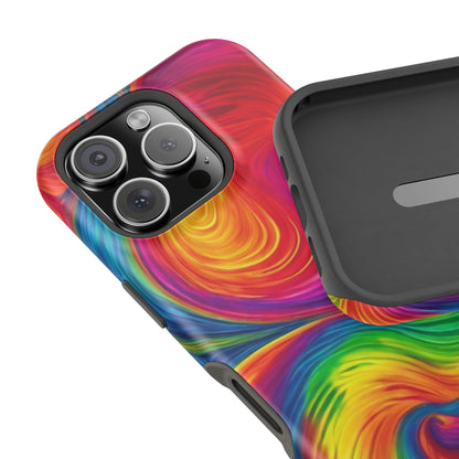 Tie Dye Color Swirl MagSafe® Compatible Tough Case for iPhone