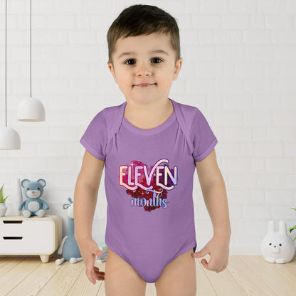 Stardust Baby Milestone Bodysuit-Eleven Months