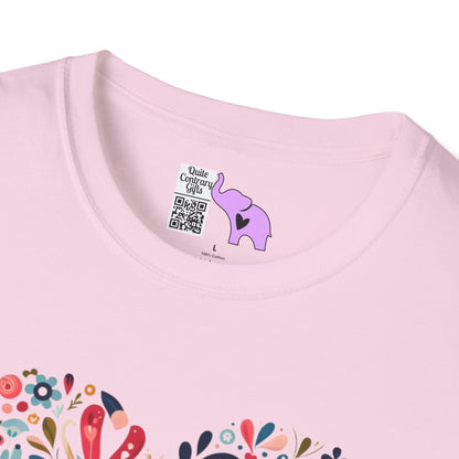 Floral Heart Adult T-shirt