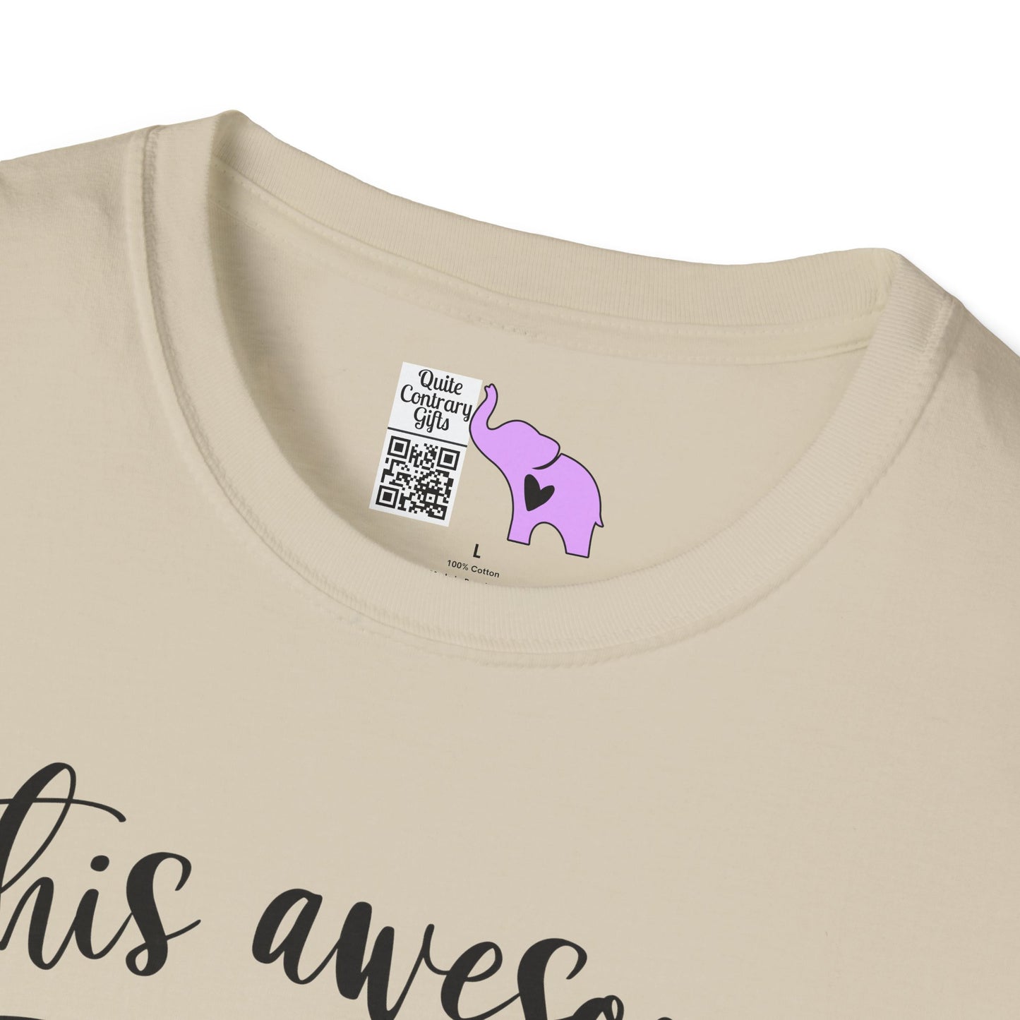 ""This Awesome Dad Belongs To... Adult T-shirt (Personalizable)