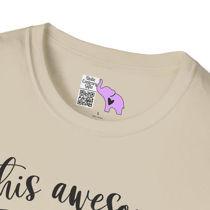 ""This Awesome Dad Belongs To... Adult T-shirt (Personalizable)