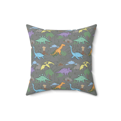 Prehistoric Playtime Throw Pillow