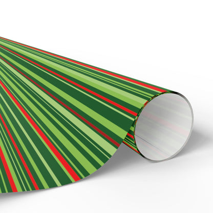 Christmas Cheer Stripes Wrapping Paper
