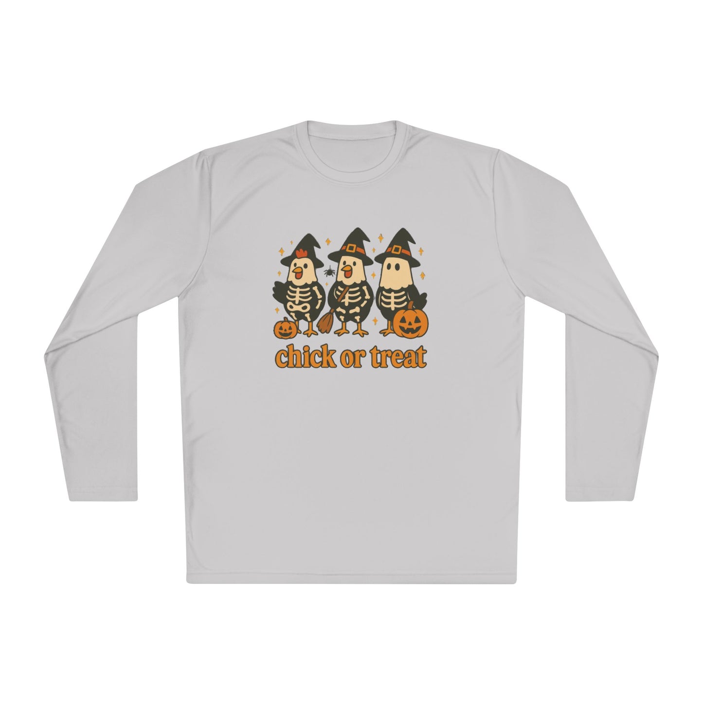 Chick or Treat (Skeleton Costumes) Adult Long Sleeve Tee