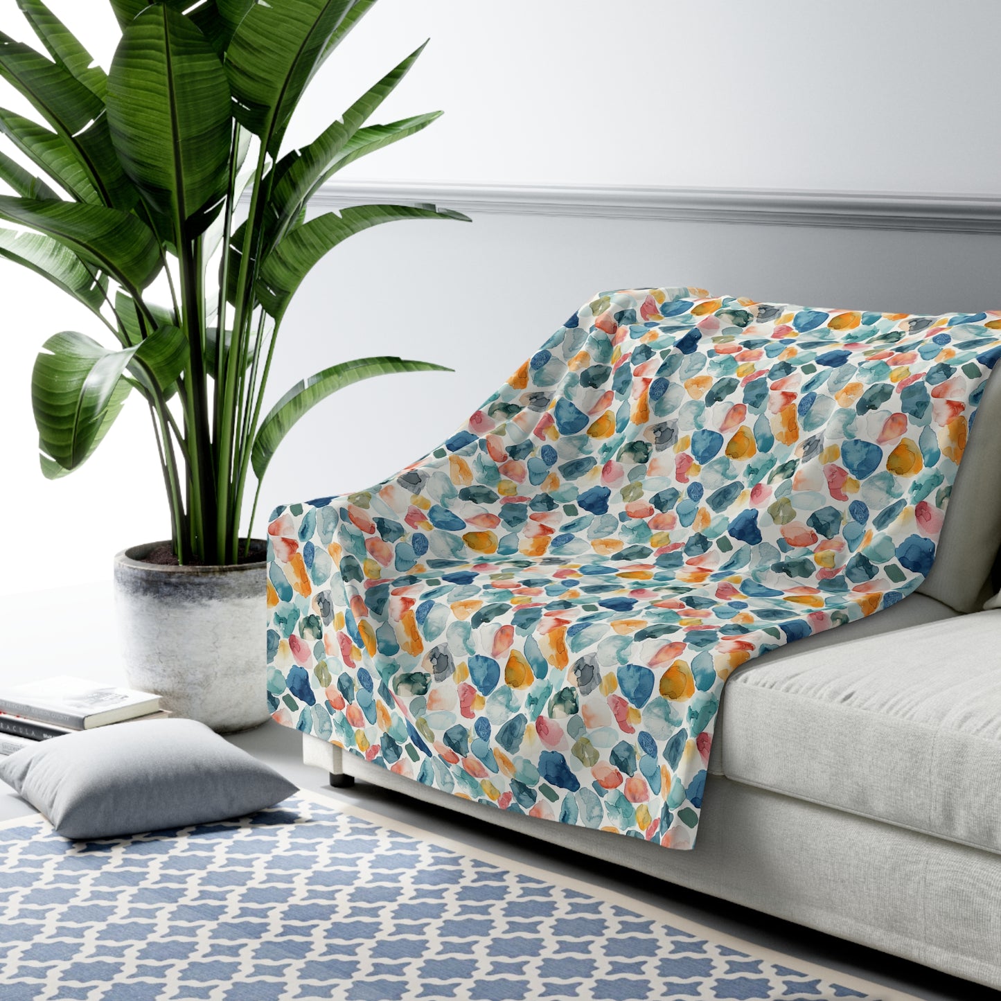 Watercolor Pebble Terrazzo Basic Bedding Set