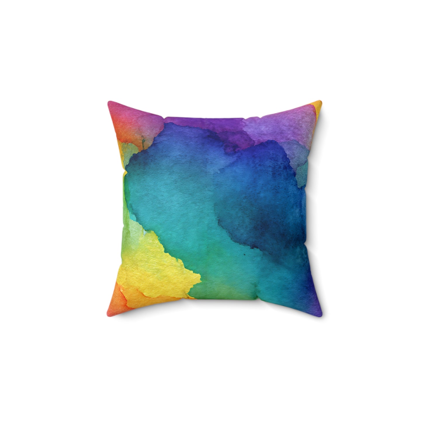 Rainbow Watercolors Throw Pillow