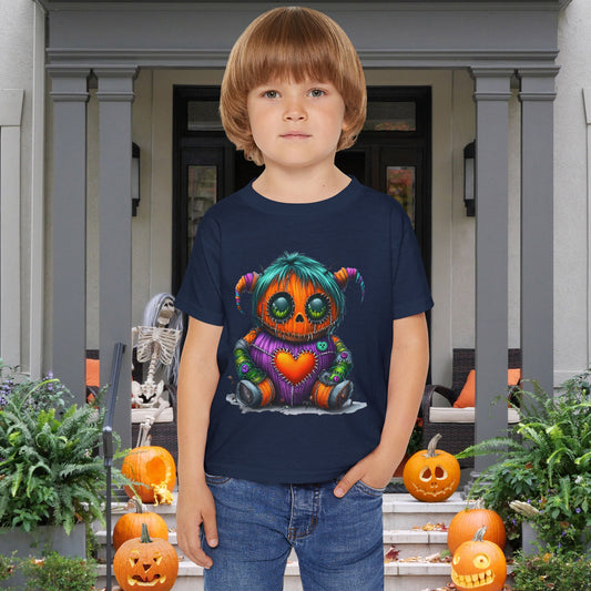 Patchwork Pumpkin Heart Heavy Cotton™ Toddler T-shirt