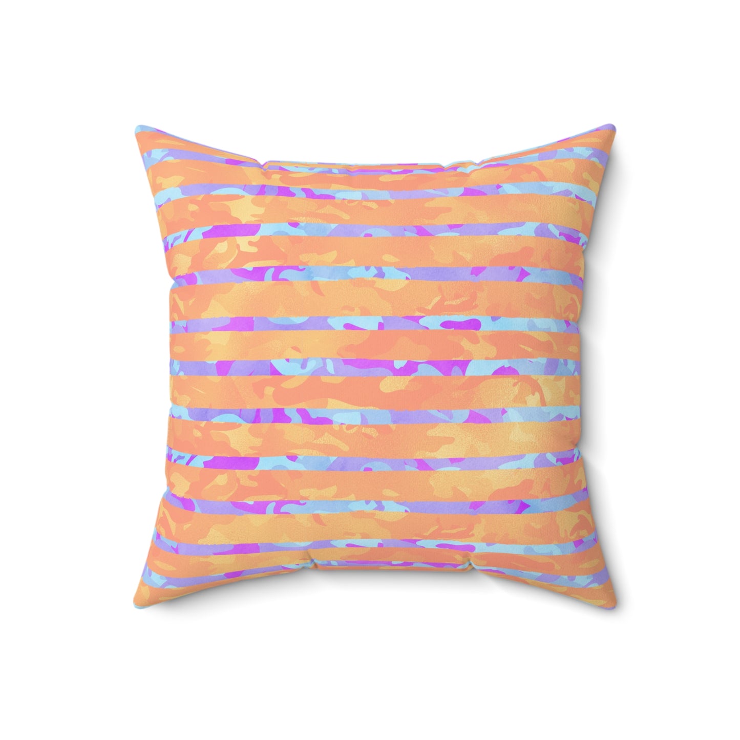 Split Spectrum Camo Throw Pillow