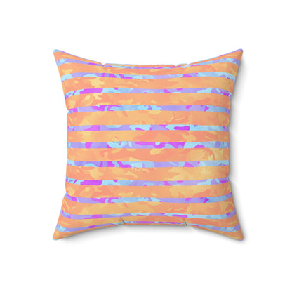 Split Spectrum Camo Throw Pillow