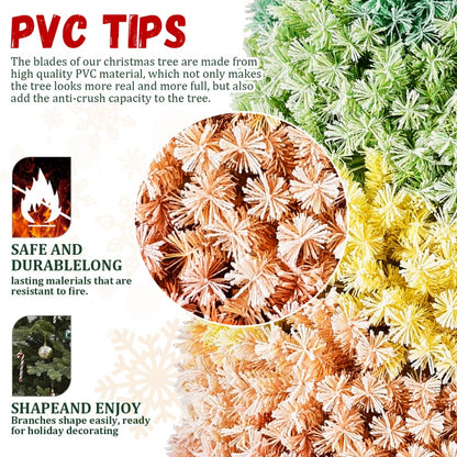 Colorful Frosted Pastel Rainbow Christmas Tree 6FT/7.5FT