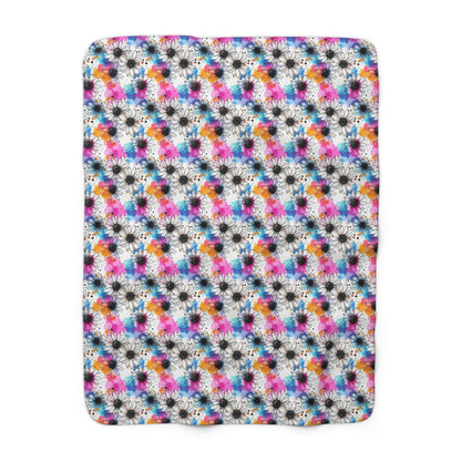 Watercolor Daisy Dream Fleece Blanket