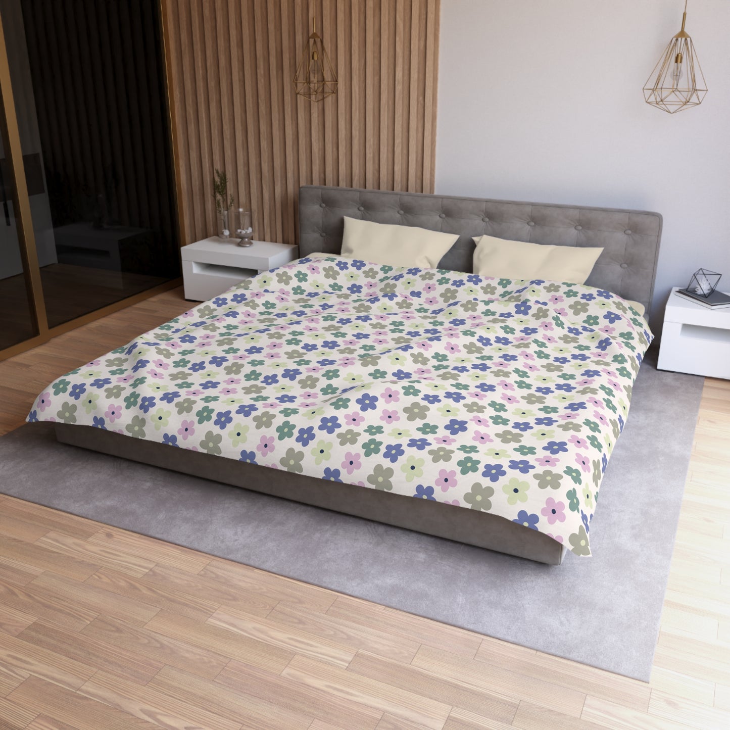 Earthbound Blooms Microfiber Duvet Cover