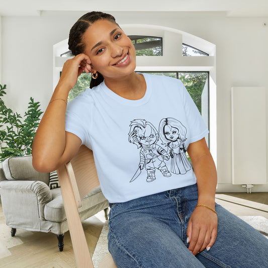 Chucky with His Bride Adult T-shirt
