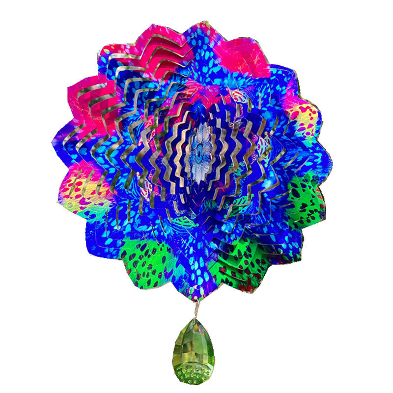 Vibrant Colorful Spinning 12-inch Wind Chime