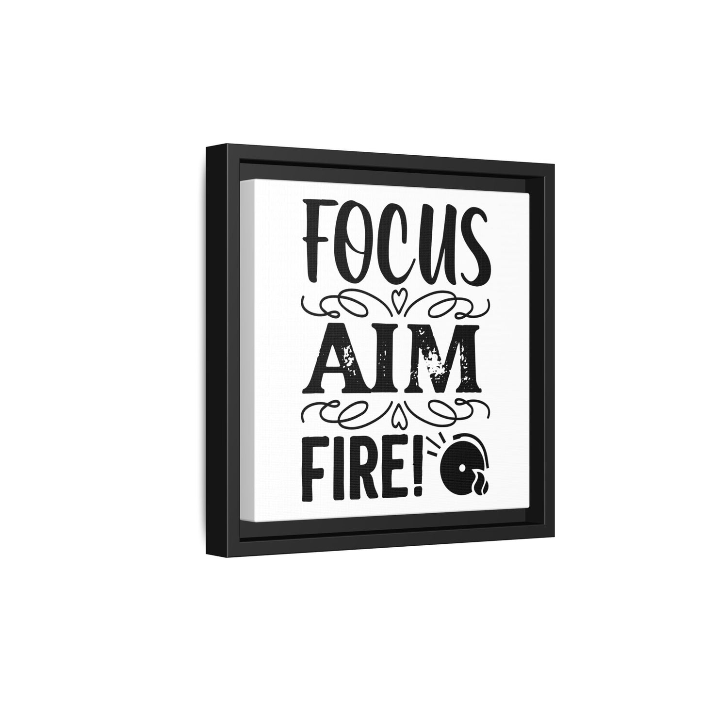 Focus Aim Fire Canvas Bathroom Art