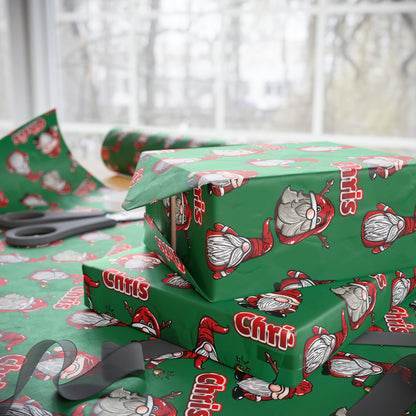 Santa Gnomes Custom Wrapping Paper (Chris)