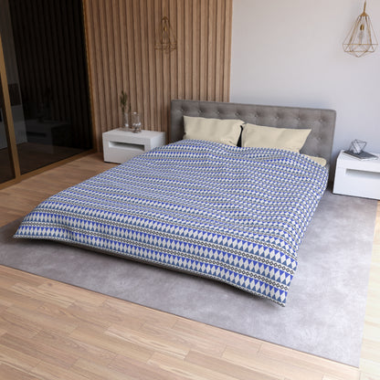 Sapphire Cairn Stripes Microfiber Duvet Cover