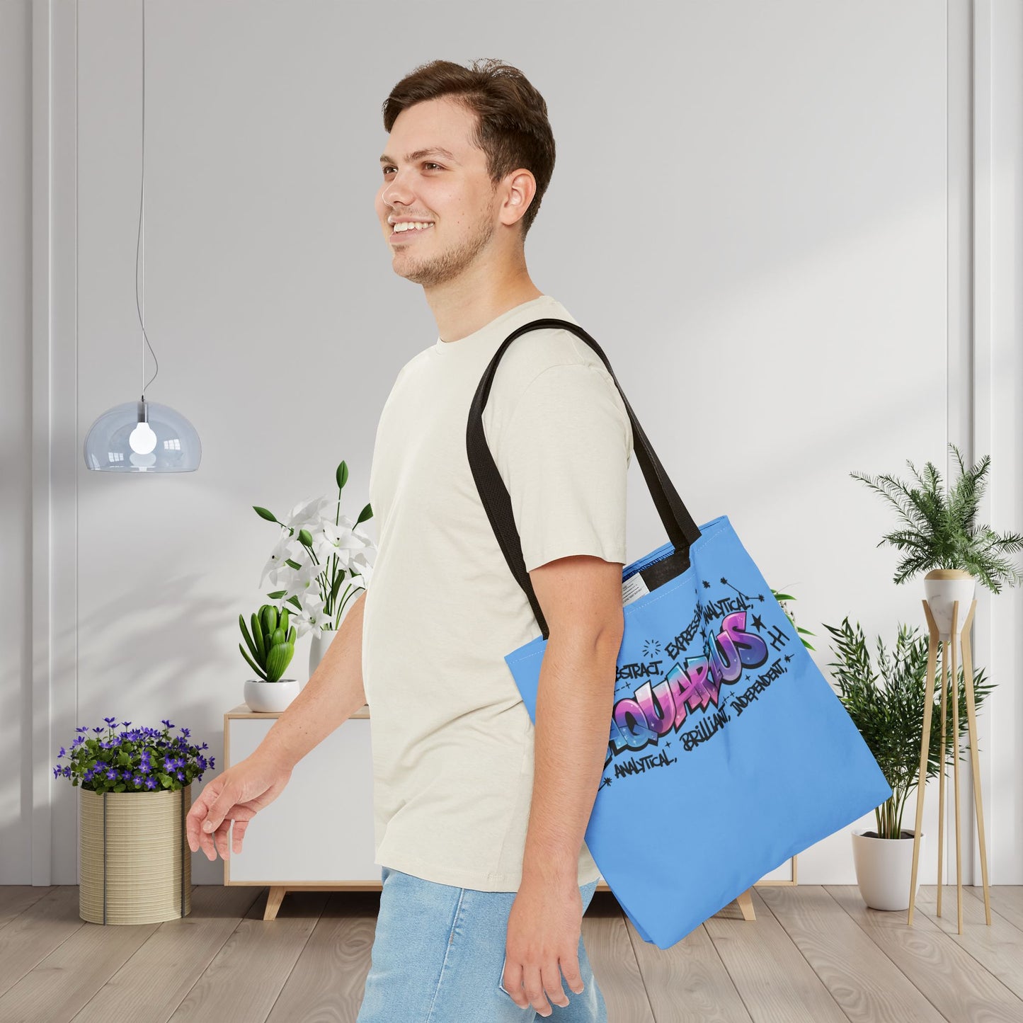 Aquarius Street Art Canvas Tote Bag