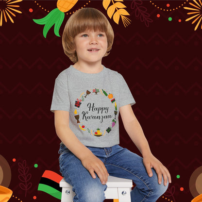 Happy Kwanzaa Wreath Heavy Cotton™ Toddler T-shirt