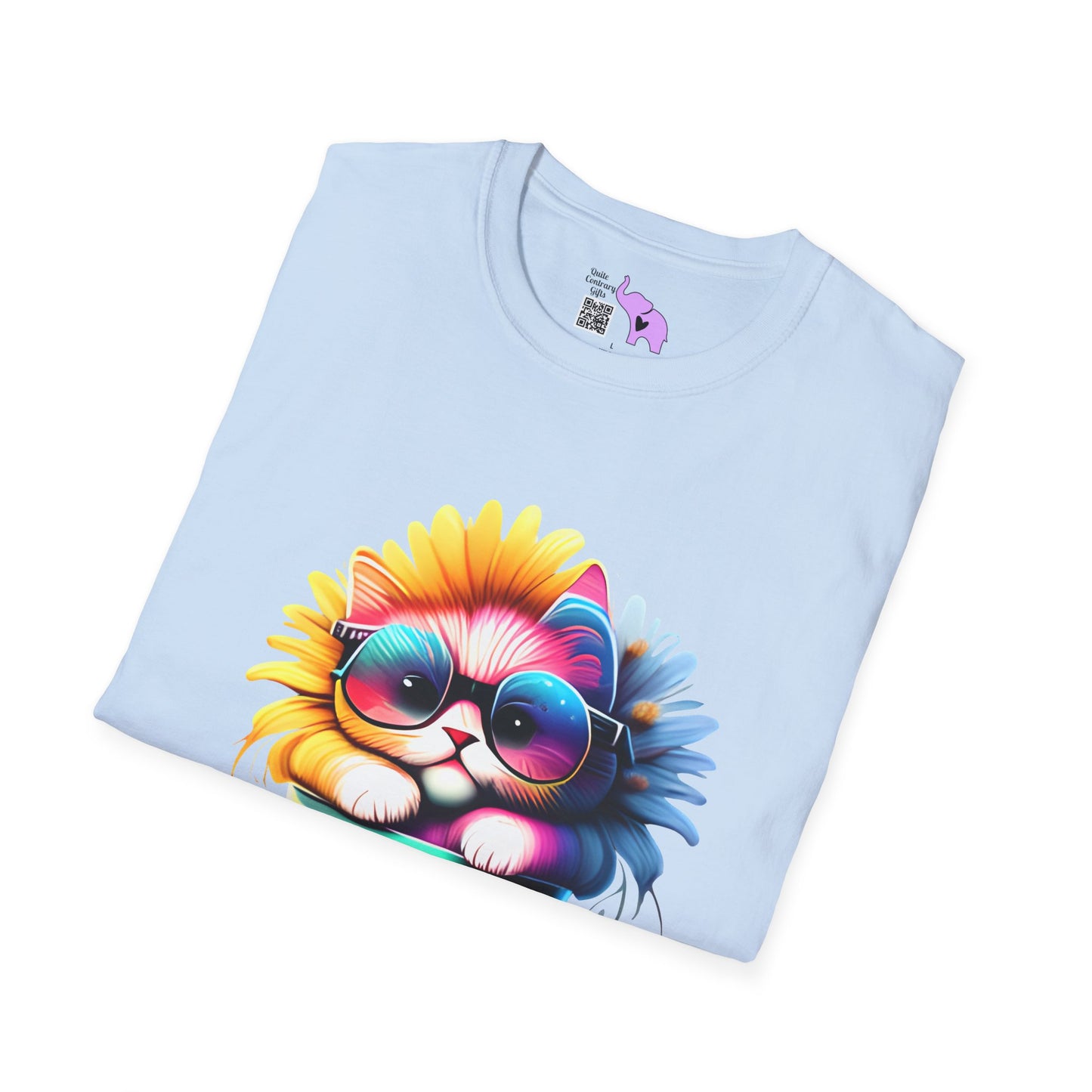 Cool Sunflower Kitten 2 Adult T-shirt
