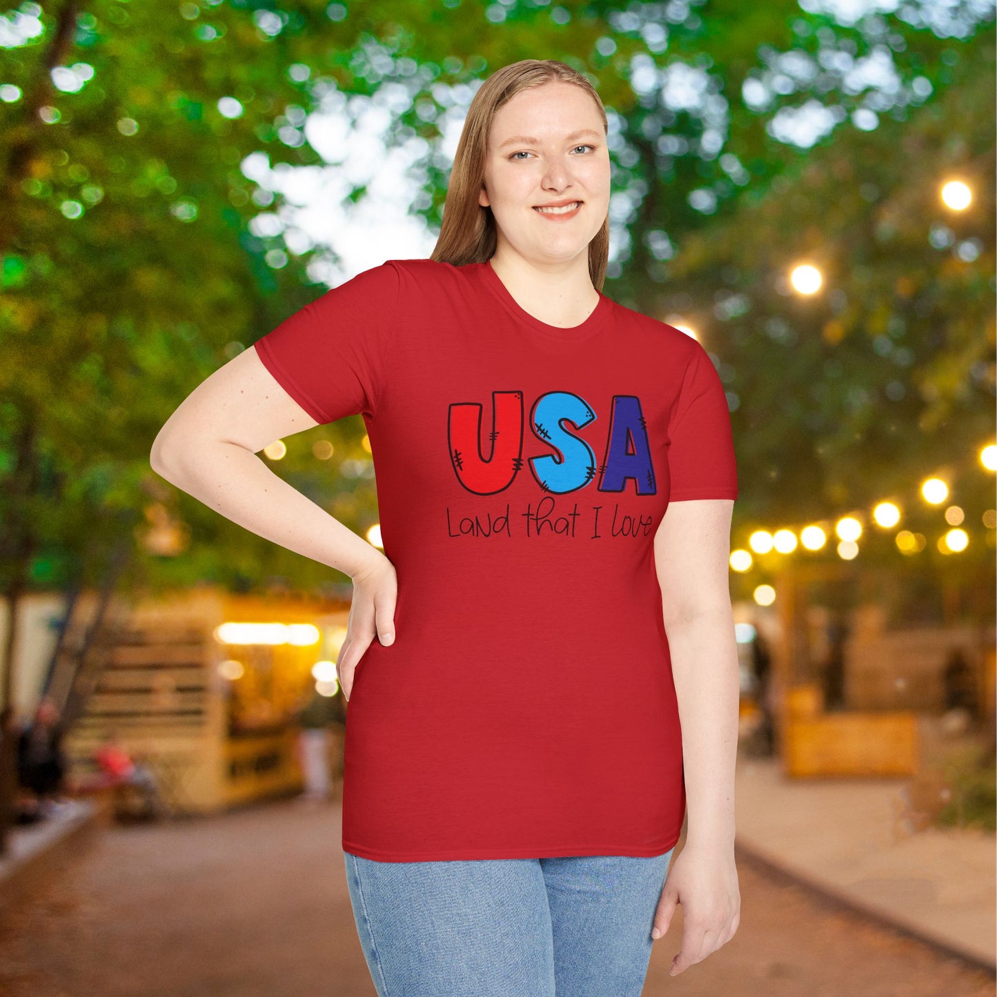USA Land That I Love Adult T-shirt