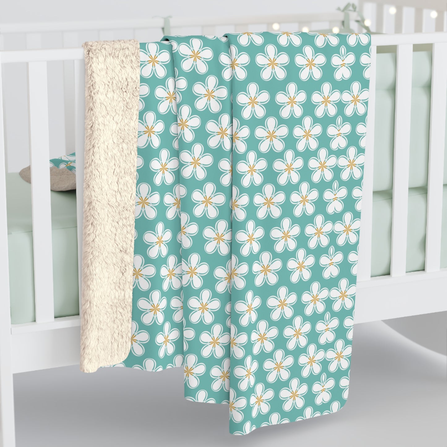 Tealberry Blooms Fleece Blanket